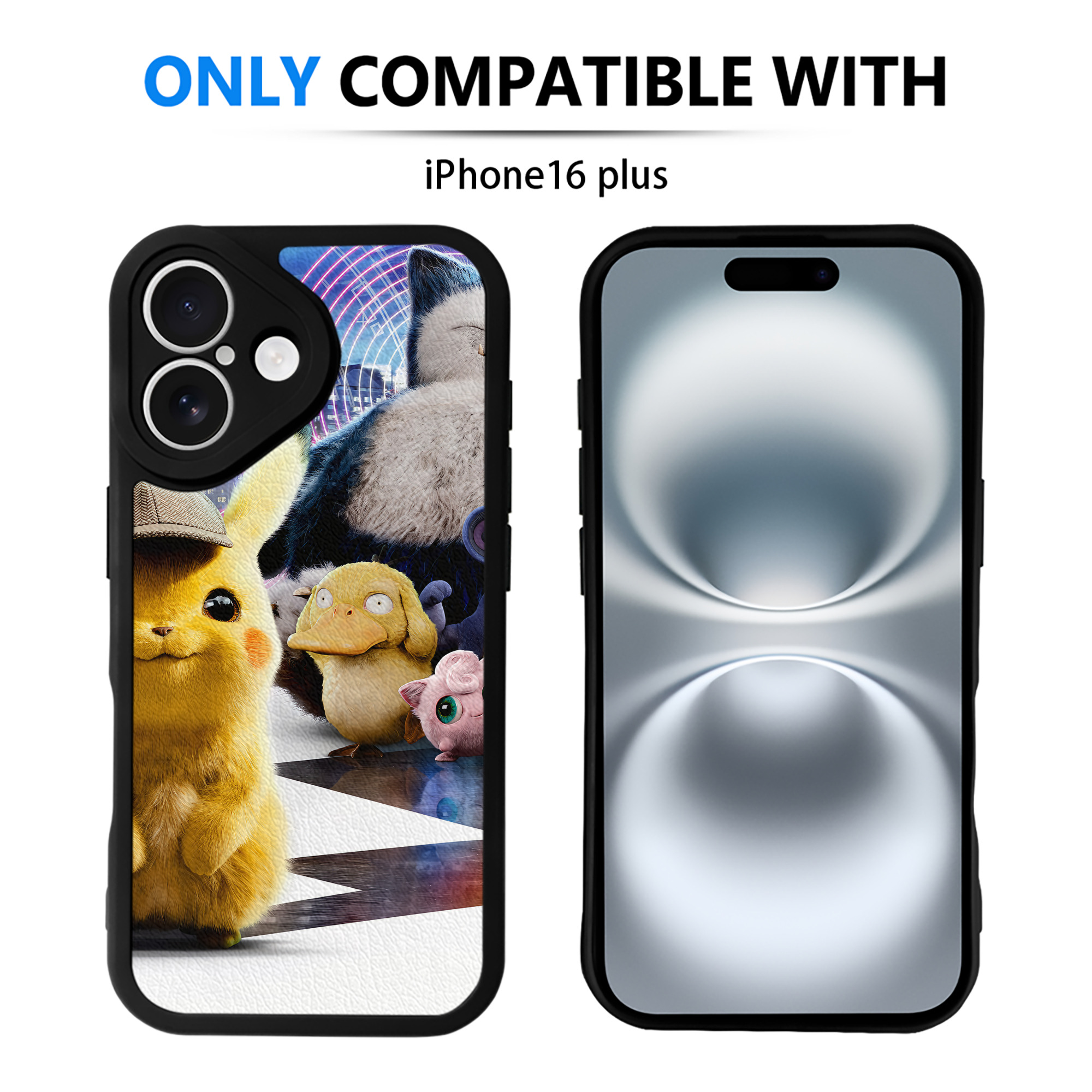 （画像用） ポケットモンスター Pokémon 【iPhone 16シリーズ対応】シリコンスマホケース（レザー調） 材質：シリコン